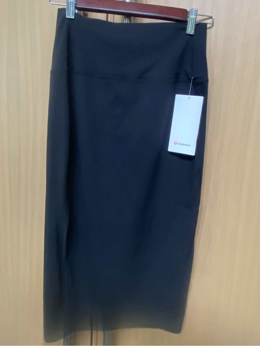 lululemon athletica Nulu High Slim Fit High Rise Black Skirt